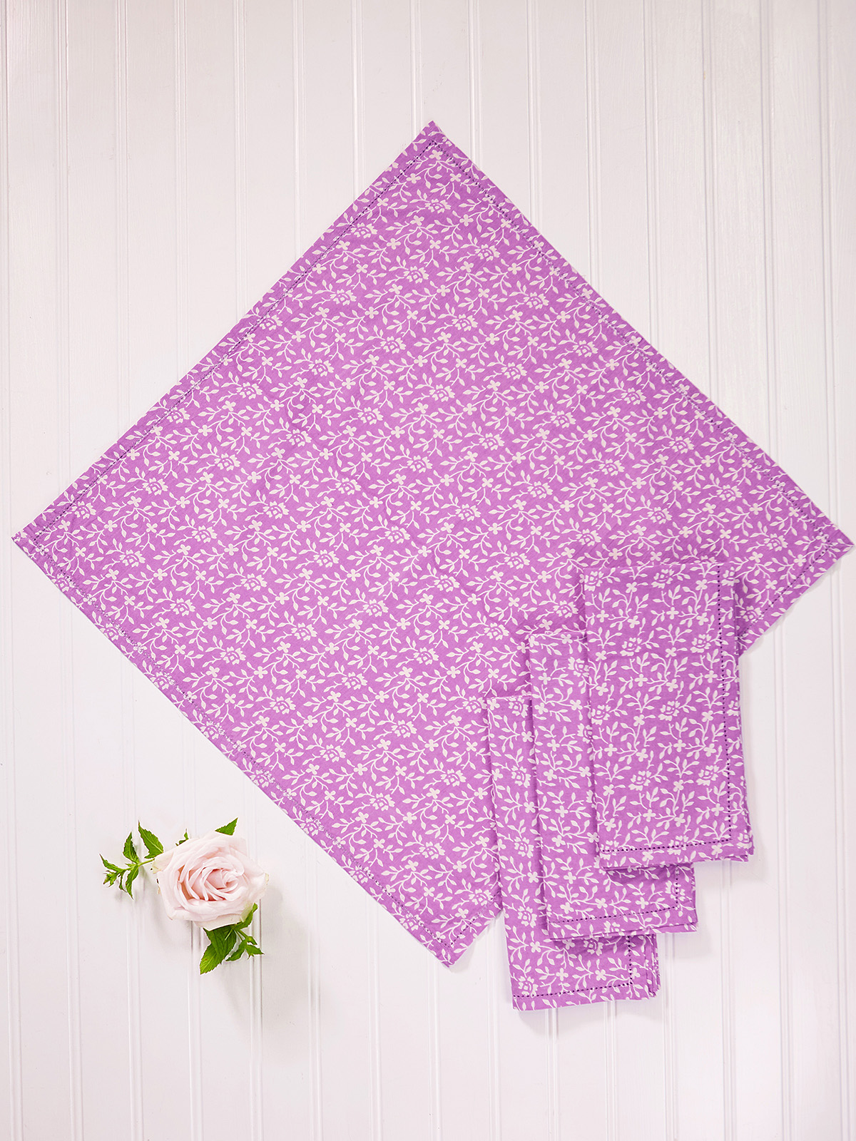 April Cornell Forget Me Not Set Of 4 Napkins Purple - Barb's Kitchen