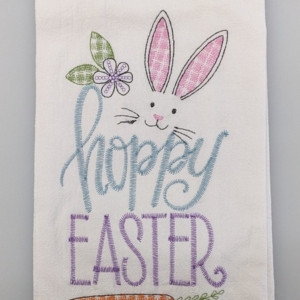 Kay Dee Designs Floursack Towel Hoppy Easter Embroidered